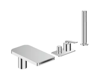 FOIL CRIFL181 - Deck mounted single handle bathtub tap with hand shower by CRISTINA Rubinetterie - view 2